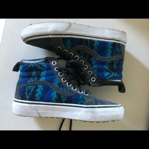 vans x pendleton skate high shoes